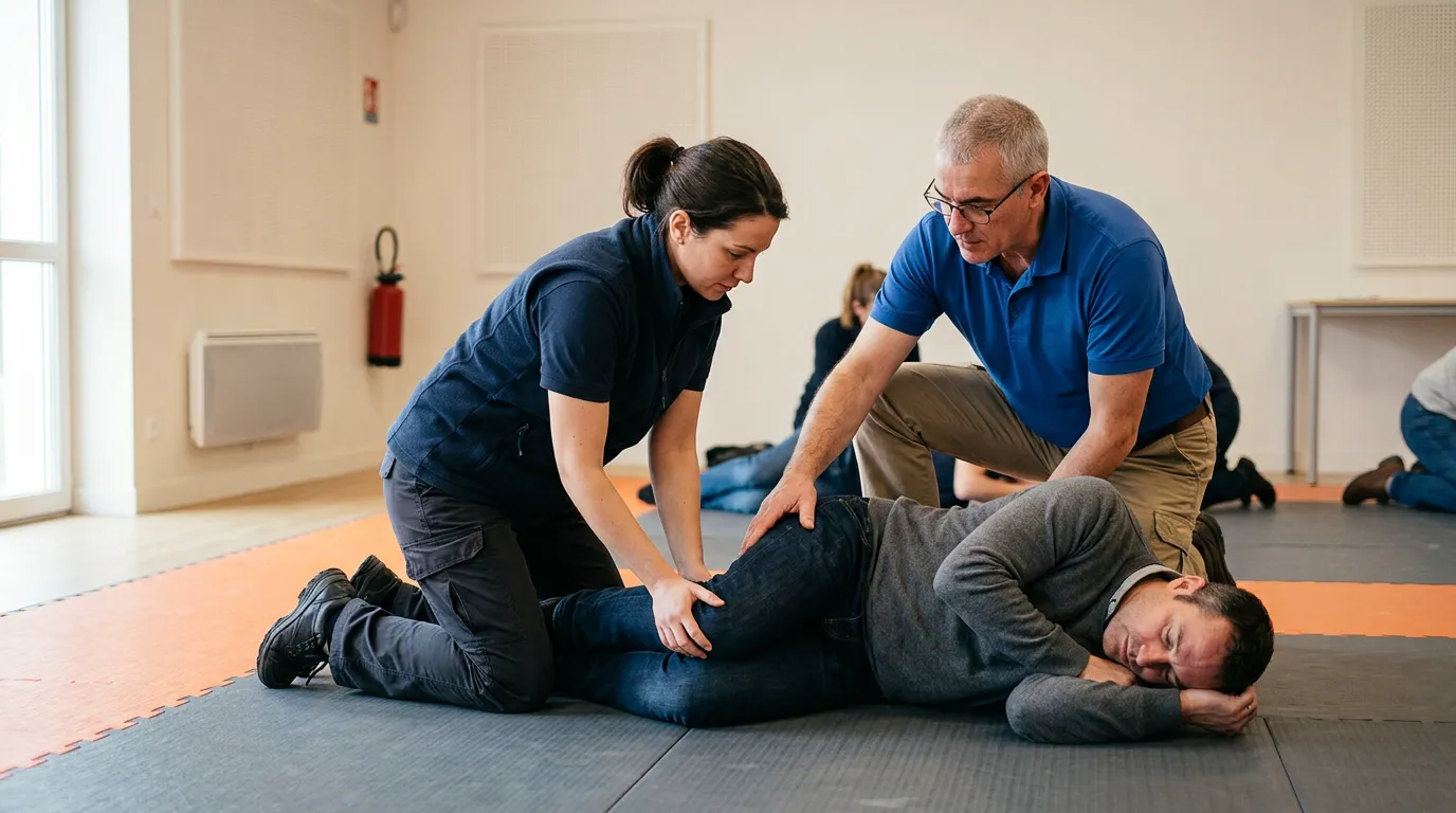 Formation MAC SST lors d’un exercice pratique à Beynost – étape 1 Formation MAC SST lors d’un exercice pratique à Beynost – étape 1